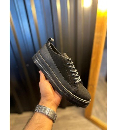 Knack Sneakers Ayakkabı 010 Siyah Süet (Siyah Taban) Knack Sneakers Ayakkabı 010 Siyah Süet (Siyah Taban)