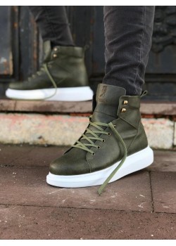 Knack Yüksek Taban Ayakkabı B-080 Haki