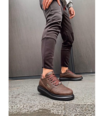 Knack Yüksek Taban Günlük Ayakkabı 040 Kahverengi (Siyah Taban) Knack Yüksek Taban Günlük Ayakkabı 040 Kahverengi (Siyah Taban)