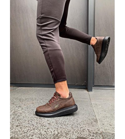 Knack Yüksek Taban Günlük Ayakkabı 040 Kahverengi (Siyah Taban) Knack Yüksek Taban Günlük Ayakkabı 040 Kahverengi (Siyah Taban)