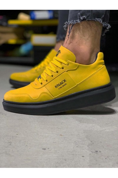 Knack Yüksek Taban Günlük Ayakkabı 040 Sarı (Siyah Taban)