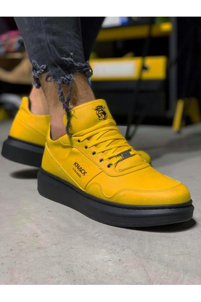 Knack Yüksek Taban Günlük Ayakkabı 040 Sarı (Siyah Taban)