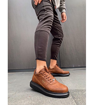 Knack Yüksek Taban Günlük Ayakkabı 040 Taba (Siyah Taban) Knack Yüksek Taban Günlük Ayakkabı 040 Taba (Siyah Taban)