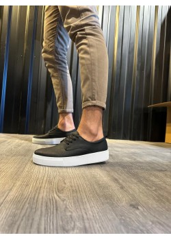 Knack Günlük Ayakkabı 077 Siyah (Beyaz Taban)