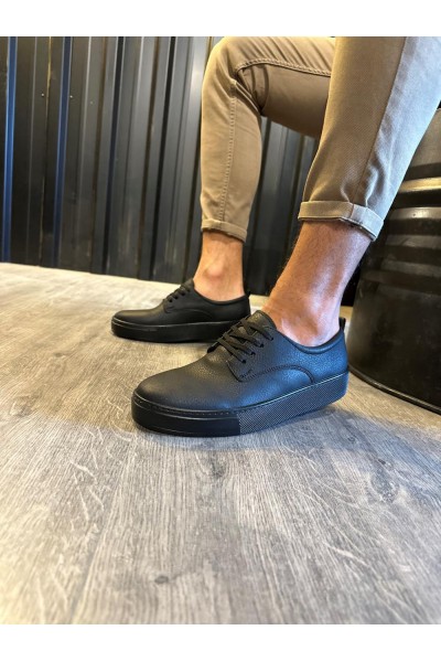 Knack Günlük Ayakkabı 077 Siyah (Siyah Taban)