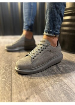 Knack Yüksek Taban Günlük Ayakkabı 044 Gri (Süet)