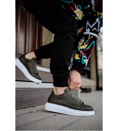 Knack Yüksek Taban Günlük Ayakkabı 044 Haki Knack Yüksek Taban Günlük Ayakkabı 044 Haki