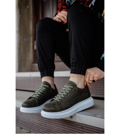 Knack Yüksek Taban Günlük Ayakkabı 044 Haki Knack Yüksek Taban Günlük Ayakkabı 044 Haki