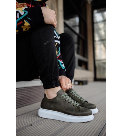 Knack Yüksek Taban Günlük Ayakkabı 044 Haki Knack Yüksek Taban Günlük Ayakkabı 044 Haki