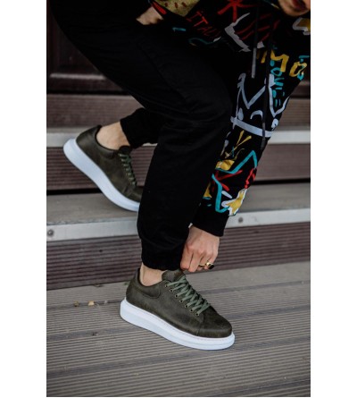 Knack Yüksek Taban Günlük Ayakkabı 044 Haki Knack Yüksek Taban Günlük Ayakkabı 044 Haki