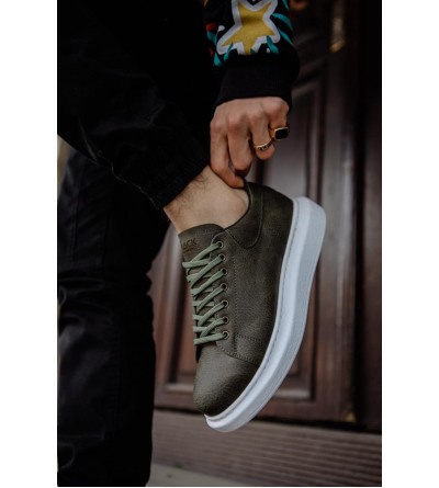 Knack Yüksek Taban Günlük Ayakkabı 044 Haki Knack Yüksek Taban Günlük Ayakkabı 044 Haki