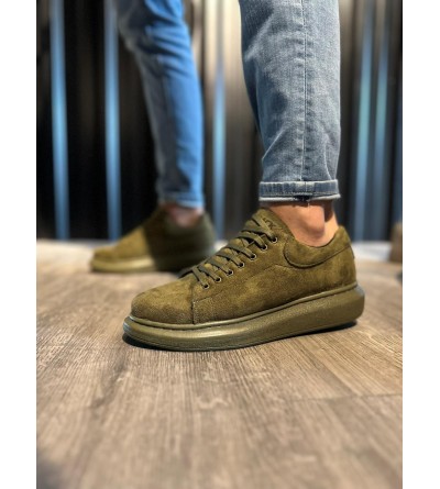 Knack Yüksek Taban Günlük Ayakkabı 044 Haki (Süet) Knack Yüksek Taban Günlük Ayakkabı 044 Haki (Süet)