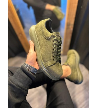 Knack Yüksek Taban Günlük Ayakkabı 044 Haki (Süet) Knack Yüksek Taban Günlük Ayakkabı 044 Haki (Süet)