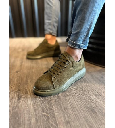 Knack Yüksek Taban Günlük Ayakkabı 044 Haki (Süet) Knack Yüksek Taban Günlük Ayakkabı 044 Haki (Süet)