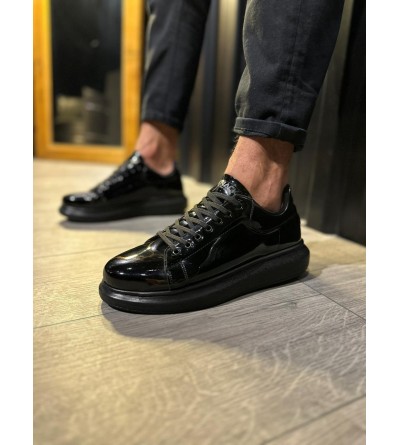 Knack Yüksek Taban Günlük Ayakkabı 044 Siyah Rugan (Siyah Taban) Knack Yüksek Taban Günlük Ayakkabı 044 Siyah Rugan (Siyah Taban)