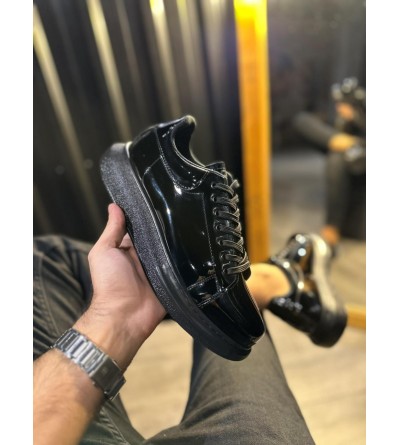 Knack Yüksek Taban Günlük Ayakkabı 044 Siyah Rugan (Siyah Taban) Knack Yüksek Taban Günlük Ayakkabı 044 Siyah Rugan (Siyah Taban)