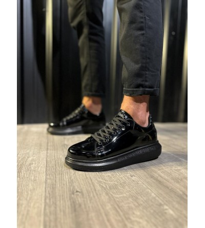 Knack Yüksek Taban Günlük Ayakkabı 044 Siyah Rugan (Siyah Taban) Knack Yüksek Taban Günlük Ayakkabı 044 Siyah Rugan (Siyah Taban)