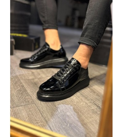 Knack Yüksek Taban Günlük Ayakkabı 044 Siyah Rugan (Siyah Taban) Knack Yüksek Taban Günlük Ayakkabı 044 Siyah Rugan (Siyah Taban)