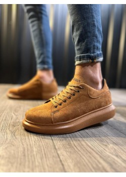 Knack Yüksek Taban Günlük Ayakkabı 044 Taba Süet