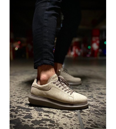 Knack Yüksek Taban Günlük Ayakkabı 044 Vizon Süet