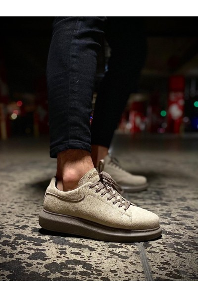 Knack Yüksek Taban Günlük Ayakkabı 044 Vizon Süet