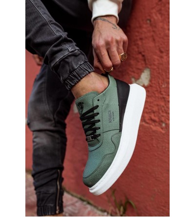 Knack Yüksek Taban Günlük Süet Ayakkabı 040 Haki Knack Yüksek Taban Günlük Süet Ayakkabı 040 Haki