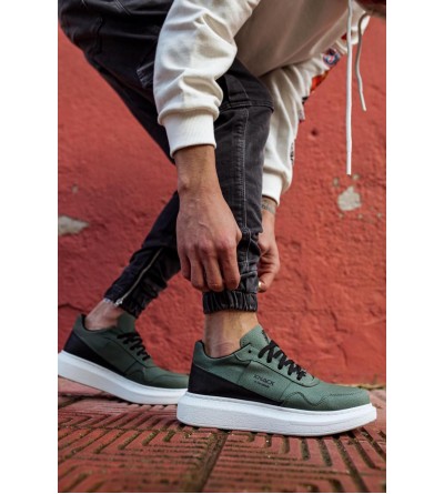 Knack Yüksek Taban Günlük Süet Ayakkabı 040 Haki Knack Yüksek Taban Günlük Süet Ayakkabı 040 Haki