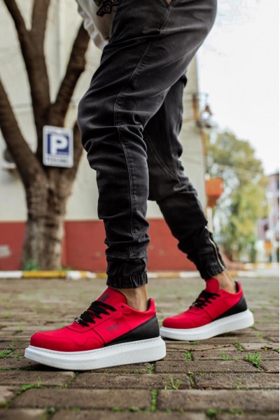 Knack Yüksek Taban Günlük Süet Ayakkabı 040 Kırmızı