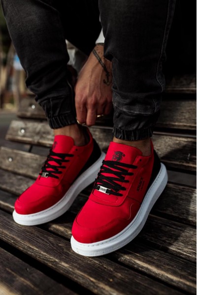 Knack Yüksek Taban Günlük Süet Ayakkabı 040 Kırmızı