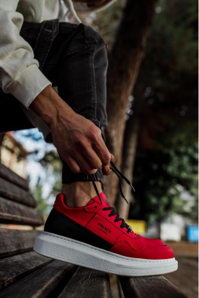 Knack Yüksek Taban Günlük Süet Ayakkabı 040 Kırmızı