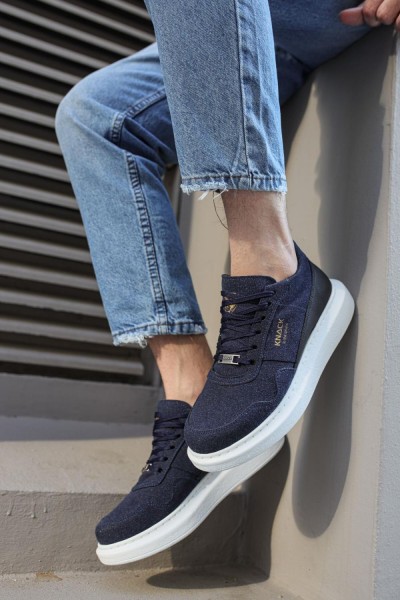 Knack Yüksek Taban Günlük Süet Ayakkabı 040 Lacivert