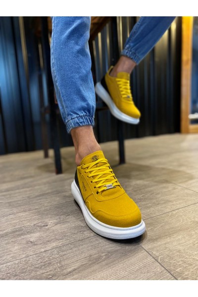 Knack Yüksek Taban Günlük Süet Ayakkabı 040 Sarı