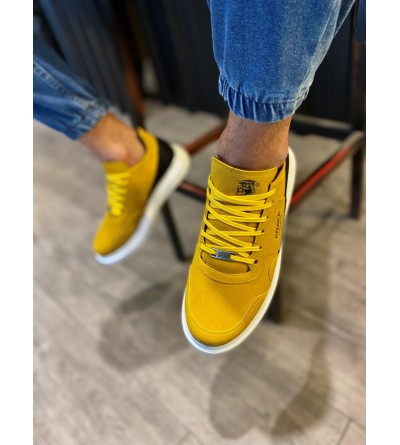 Knack Yüksek Taban Günlük Süet Ayakkabı 040 Sarı Knack Yüksek Taban Günlük Süet Ayakkabı 040 Sarı