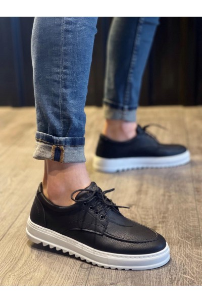 Knack Günlük Ayakkabı T12 Siyah (Beyaz Taban)