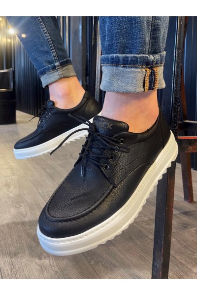 Knack Günlük Ayakkabı T12 Siyah (Beyaz Taban)