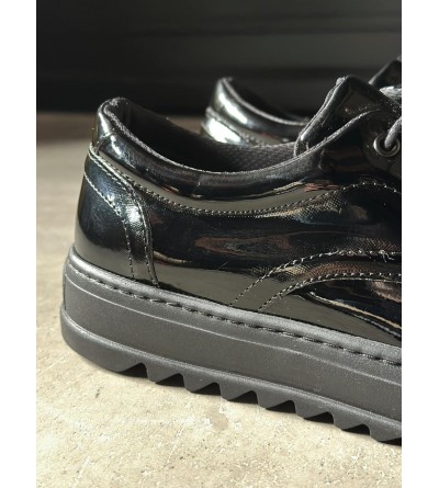 Knack Günlük Ayakkabı T12 Siyah Rugan (Siyah Taban) Knack Günlük Ayakkabı T12 Siyah Rugan (Siyah Taban)