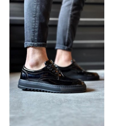 Knack Günlük Ayakkabı T12 Siyah Rugan (Siyah Taban) Knack Günlük Ayakkabı T12 Siyah Rugan (Siyah Taban)