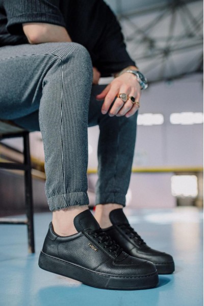 Knack Günlük Ayakkabı 666 Siyah (Siyah Taban)