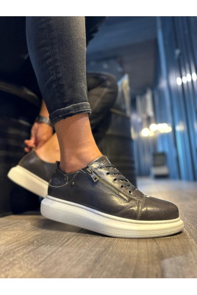 Knack Yüksek Taban Günlük Ayakkabı 555 Parlak Gri