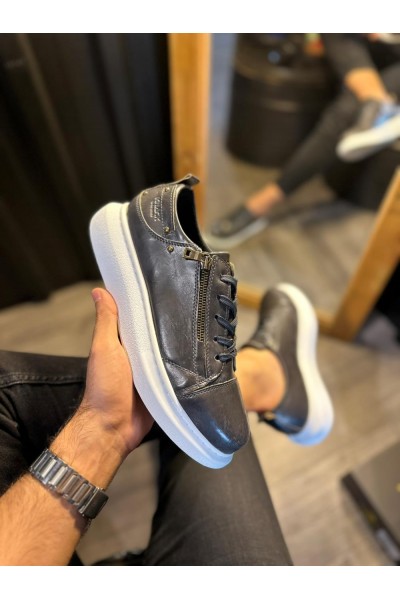 Knack Yüksek Taban Günlük Ayakkabı 555 Parlak Gri