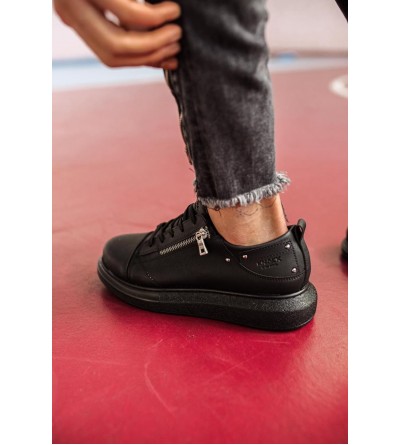 Knack Yüksek Taban Günlük Ayakkabı 555 Siyah (Siyah Taban) Knack Yüksek Taban Günlük Ayakkabı 555 Siyah (Siyah Taban)