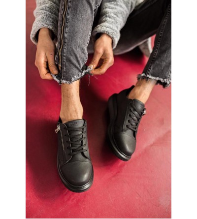 Knack Yüksek Taban Günlük Ayakkabı 555 Siyah (Siyah Taban) Knack Yüksek Taban Günlük Ayakkabı 555 Siyah (Siyah Taban)