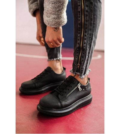 Knack Yüksek Taban Günlük Ayakkabı 555 Siyah (Siyah Taban) Knack Yüksek Taban Günlük Ayakkabı 555 Siyah (Siyah Taban)