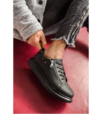 Knack Yüksek Taban Günlük Ayakkabı 555 Siyah (Siyah Taban) Knack Yüksek Taban Günlük Ayakkabı 555 Siyah (Siyah Taban)