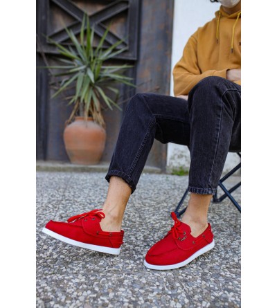 Knack Mevsimlik Keten Ayakkabı 008 Kırmızı