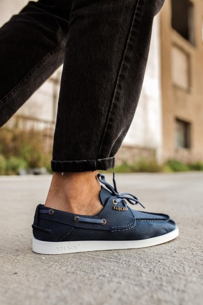 Knack Mevsimlik Keten Ayakkabı 008 Mavi