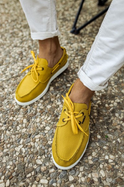 Knack Mevsimlik Keten Ayakkabı 008 Sarı
