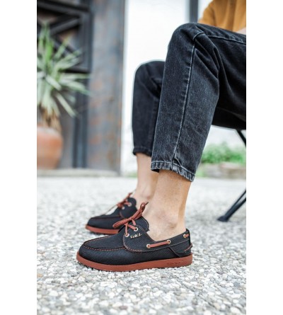 Knack Mevsimlik Keten Ayakkabı 008 Siyah (Taba Taban) Knack Mevsimlik Keten Ayakkabı 008 Siyah (Taba Taban)