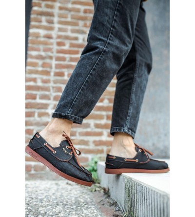 Knack Mevsimlik Keten Ayakkabı 008 Siyah (Taba Taban) Knack Mevsimlik Keten Ayakkabı 008 Siyah (Taba Taban)