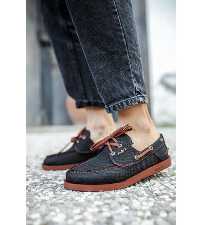 Knack Mevsimlik Keten Ayakkabı 008 Siyah (Taba Taban) Knack Mevsimlik Keten Ayakkabı 008 Siyah (Taba Taban)